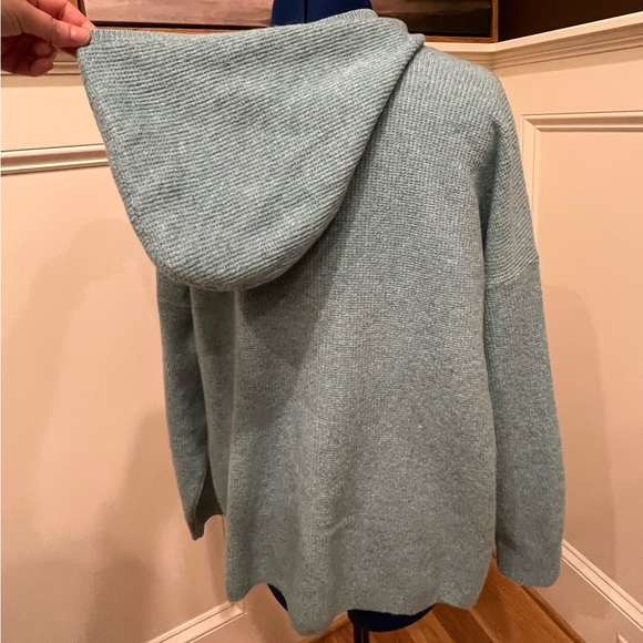 NWOT Waffle Knit Ribbed Hoodie Hooded Pullover JJill - Picture 6 of 12